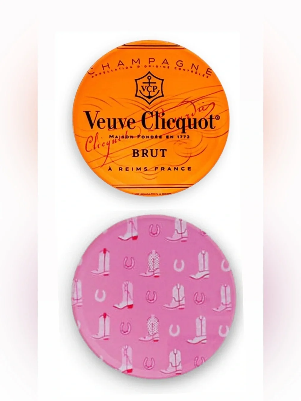 Veuve Acrylic Coaster Set